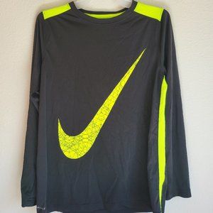Nike Dri Fit black/yellow long sleeve shirt size XL